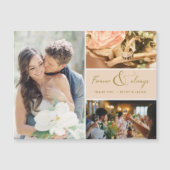 Forever & Always Magnet Foto Hochzeit Vielen Dank (Vorderseite)