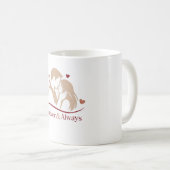 "Forever & Always" Minimalistisches Paartasse - El Kaffeetasse (VorderseiteRechts)