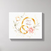 Forever & Always - Romantische Hochzeitsrennen Kun Leinwanddruck (Vorderseite)