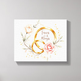 Forever & Always - Romantische Hochzeitsrennen Kun Leinwanddruck