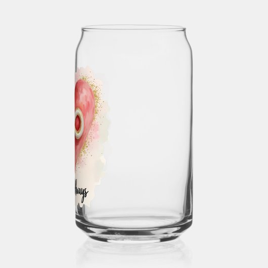 Forever & Always - Romantisches Herz und Unendlich Dosenglas (Links)