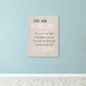 Forever and A Day Gedicht (von mir geschrieben) Leinwanddruck (Insitu (Holzboden))