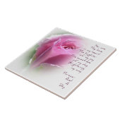 Forever and A Day Rose Gedicht Keramik Tile Fliese (Seite)