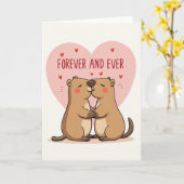 Forever And Ever Groundhog Love Card Karte (Gelbe Blume)