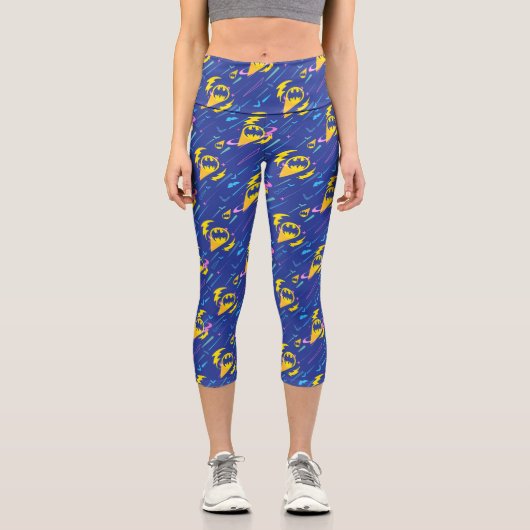 Forever Batman Bat Signalmuster Capri Leggings (Vorderseite)