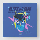 Forever Batman Light Up Head Graphic Quadratische Wanduhr (Vorderseite)