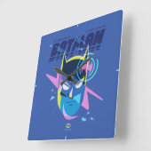 Forever Batman Light Up Head Graphic Quadratische Wanduhr (Winkel)