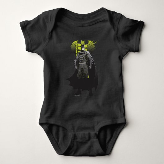 Forever Batman Power Up Character Art Baby Strampler (Vorderseite)