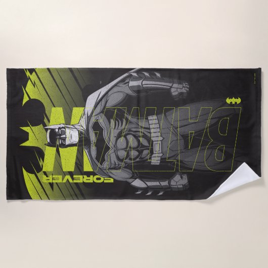 Forever Batman Power Up Character Art Strandtuch (Vorderseite)