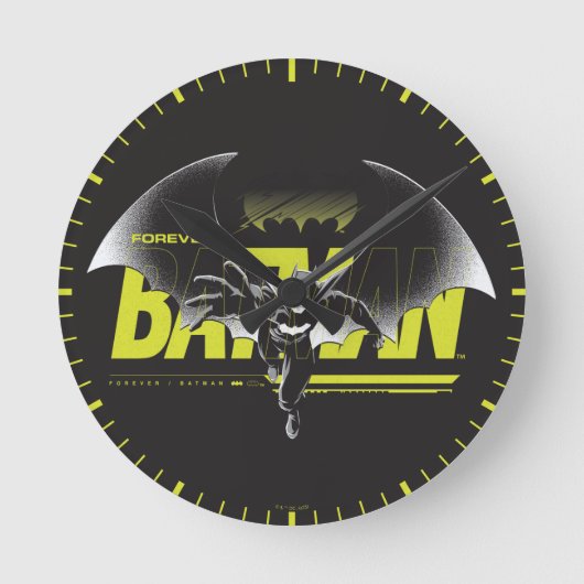 Forever Batman Reaching Graphic Runde Wanduhr (Vorderseite)