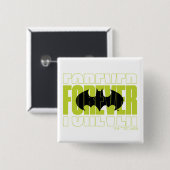 Forever Batman Typografy Symbol Graphic Button (Vorne & Hinten)
