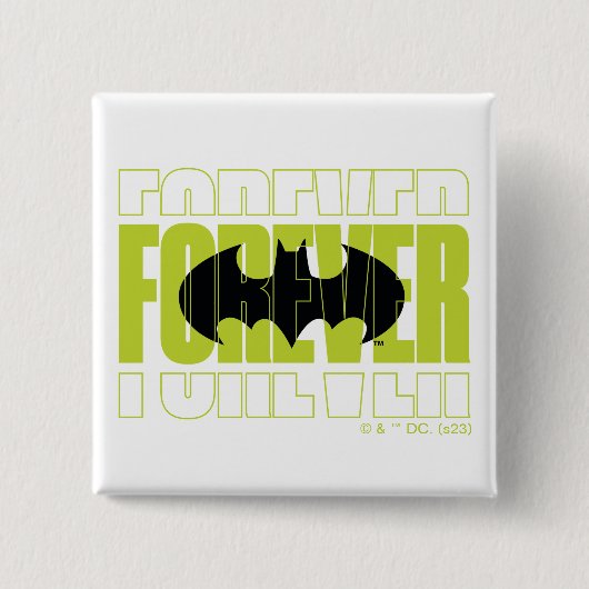 Forever Batman Typografy Symbol Graphic Button (Vorderseite)