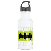 Forever Batman Typografy Symbol Graphic Edelstahlflasche (Vorderseite)