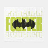 Forever Batman Typografy Symbol Graphic Fleecedecke (Vorderseite (Horizontal))