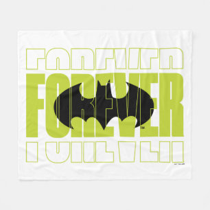 Forever Batman Typografy Symbol Graphic Fleecedecke