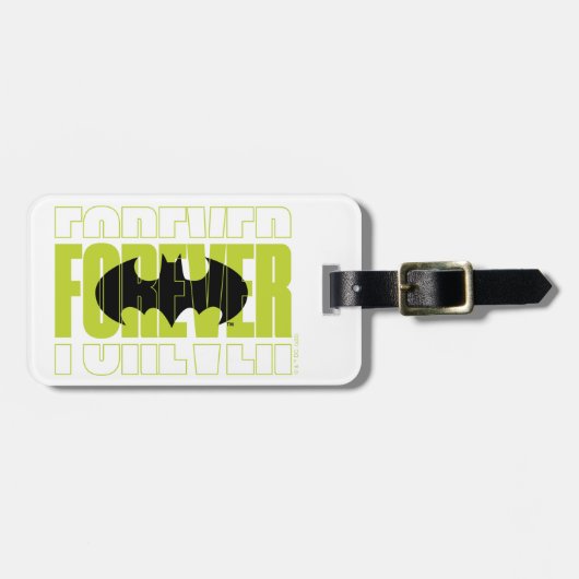 Forever Batman Typografy Symbol Graphic Gepäckanhänger (Vorderseite horizontal)
