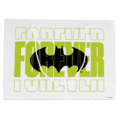 Forever Batman Typografy Symbol Graphic Große Geschenktüte (Rückseite)