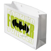 Forever Batman Typografy Symbol Graphic Große Geschenktüte (Rückseite Schrägansicht)
