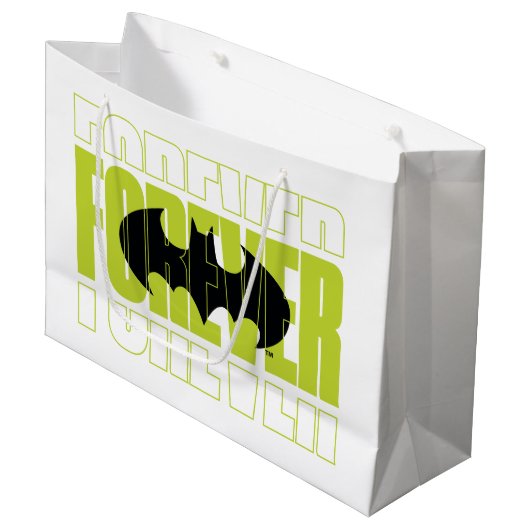 Forever Batman Typografy Symbol Graphic Große Geschenktüte (Vorderseite Schrägansicht)
