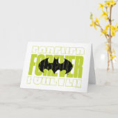 Forever Batman Typografy Symbol Graphic Karte (Gelbe Blume)