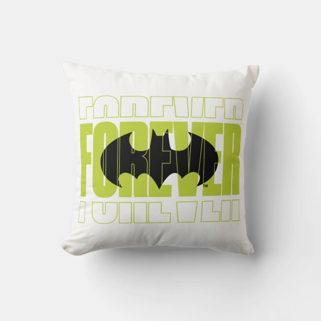Forever Batman Typografy Symbol Graphic Kissen (Vorderseite)