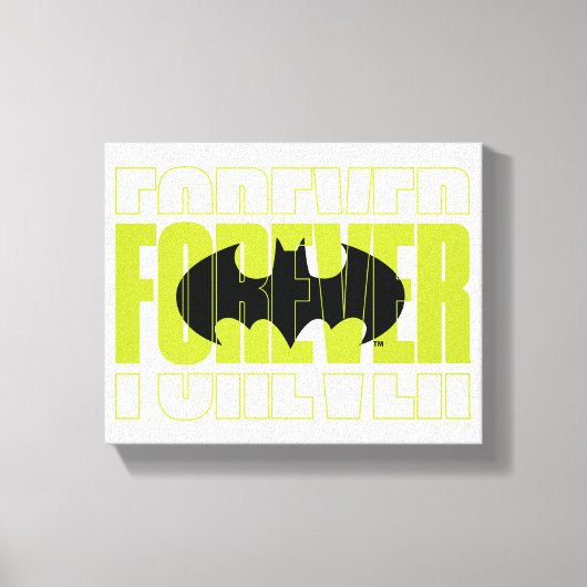 Forever Batman Typografy Symbol Graphic Leinwanddruck (Vorderseite)