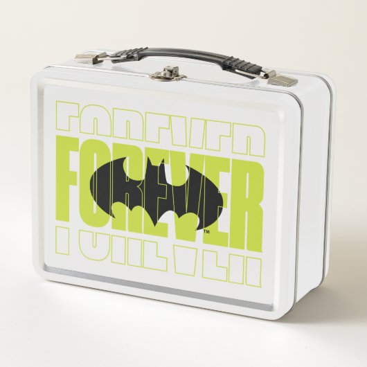 Forever Batman Typografy Symbol Graphic Metall Brotdose (Vorderseite)