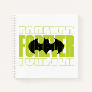 Forever Batman Typografy Symbol Graphic Notizblock