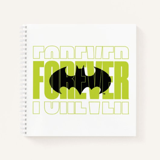 Forever Batman Typografy Symbol Graphic Notizblock (Vorderseite)
