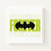 Forever Batman Typografy Symbol Graphic Notizblock (Rückseite)