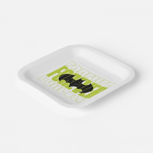 Forever Batman Typografy Symbol Graphic Pappteller (Gewinkelt)