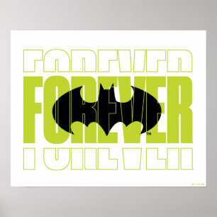 Forever Batman Typografy Symbol Graphic Poster