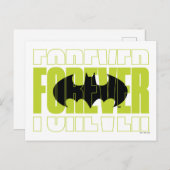 Forever Batman Typografy Symbol Graphic Postkarte (Vorne/Hinten)