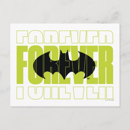 Forever Batman Typografy Symbol Graphic Postkarte (Vorderseite)