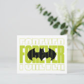 Forever Batman Typografy Symbol Graphic Postkarte (Stehend Vorderseite)