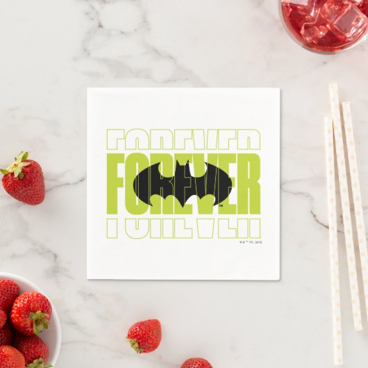 Forever Batman Typografy Symbol Graphic Serviette (Beispiel)