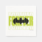Forever Batman Typografy Symbol Graphic Serviette (Vorderseite)
