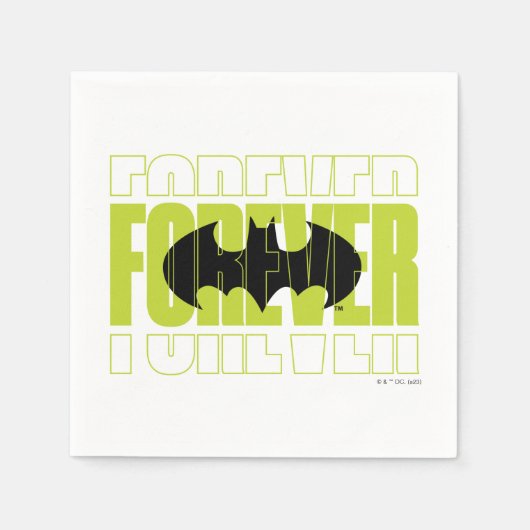 Forever Batman Typografy Symbol Graphic Serviette (Vorderseite)