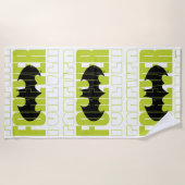 Forever Batman Typografy Symbol Graphic Strandtuch (Vorderseite)