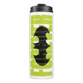 Forever Batman Typografy Symbol Graphic Thermosbecher (Vorderseite)