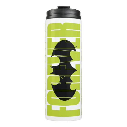Forever Batman Typografy Symbol Graphic Thermosbecher (Vorderseite)