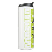 Forever Batman Typografy Symbol Graphic Thermosbecher (Nach links gedreht)