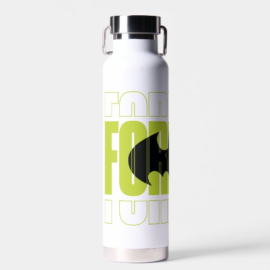 Forever Batman Typografy Symbol Graphic Trinkflasche (Vorne)