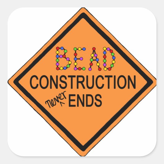 Forever Beading Quadratischer Aufkleber (Vorderseite)