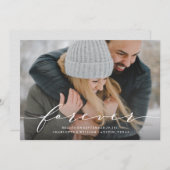 Forever beginnt Save the Date Foto Ankündigung (Vorne/Hinten)