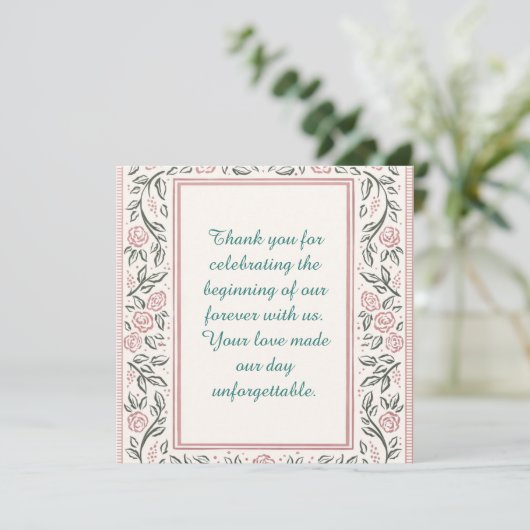 Forever Begins Today Dankeskarte (Stehend Vorderseite)