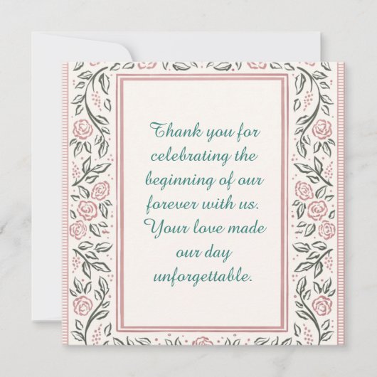 Forever Begins Today Dankeskarte (Vorderseite)