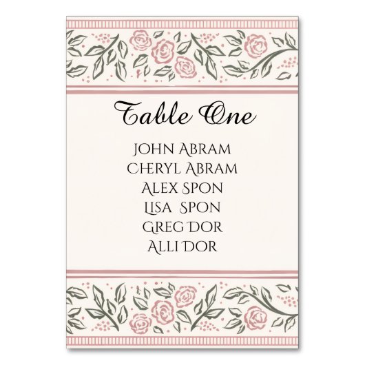 Forever Begins Today Tischnummer (Vorderseite)