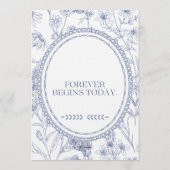 Forever Begins Today Wedding Invitation Einladung (Rückseite)