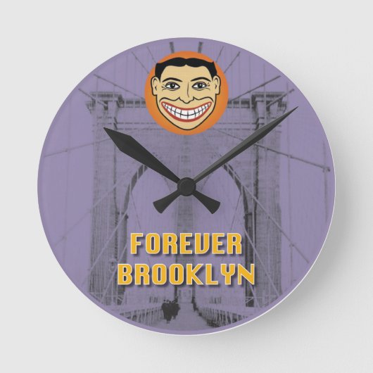 Forever Brooklyn Clock Runde Wanduhr (Vorderseite)
